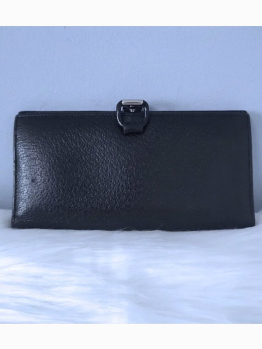 Gucci vintage horsebit textured leather wallet w/COA EUC
